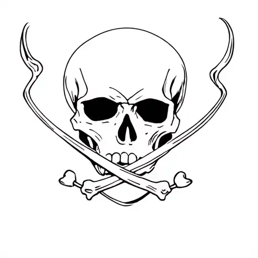 pirate skull tattoo design idea