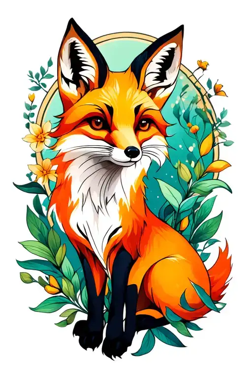 fox tattoo design idea