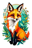 fox tattoo design idea
