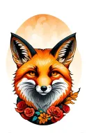 fox tattoo design idea