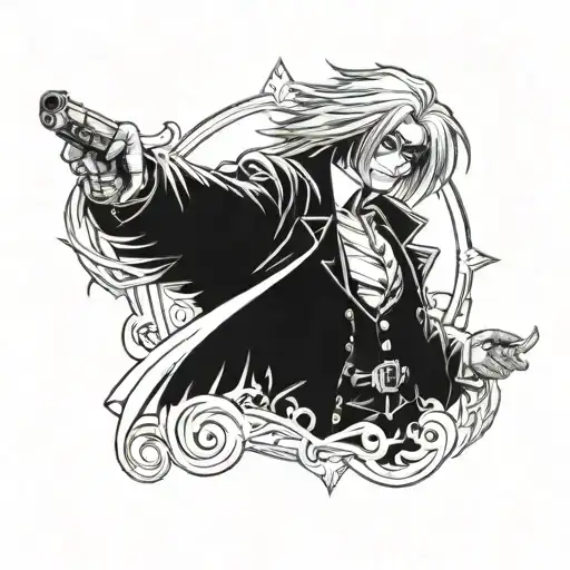alucard de hellsing tattoo design idea