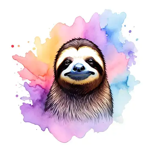 sloth tattoo design idea