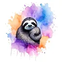 sloth tattoo design idea