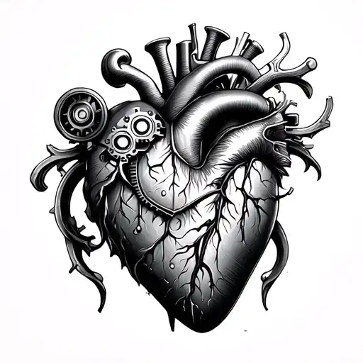 Steampunk Heart tattoo design idea