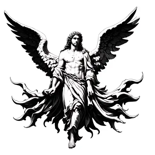 arch angel michael archangel tattoo design idea