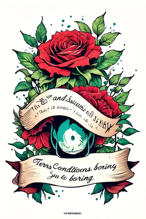 "Terms and Conditions are boring" tattoo design idea