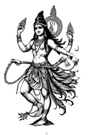 Krishna leading Arjuna tattoo design idea