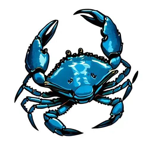 Blue crab design for men tattoo design idea