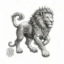 Julius Caesar lion tattoo design idea