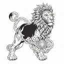Julius Caesar lion tattoo design idea