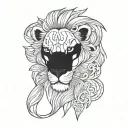 Julius Caesar lion tattoo design idea