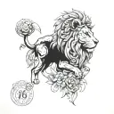 Julius Caesar lion tattoo design idea