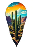 Arizona desert landscape tattoo design idea