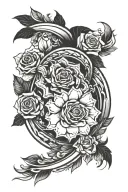 Sleek arm sleeve with neat line detail and easily distinguishable. Cool but timeless look with nothing “basic” and theme tattoo design idea