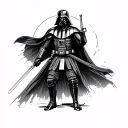 Darth Vader Samurai tattoo design idea