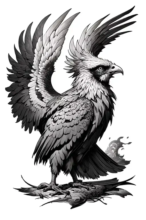 Fawkes The Phoenix From Harry Potter inspired tattoo tattoo design idea