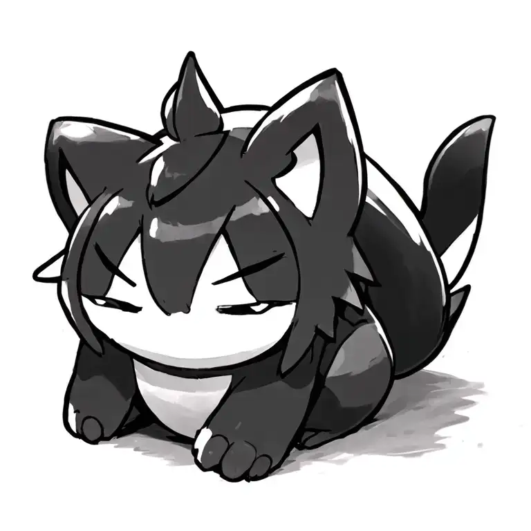 Pokemon mew sleeping tattoo design idea