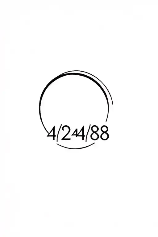 date 4/24/88 in Roman numerals with a halo tattoo design idea