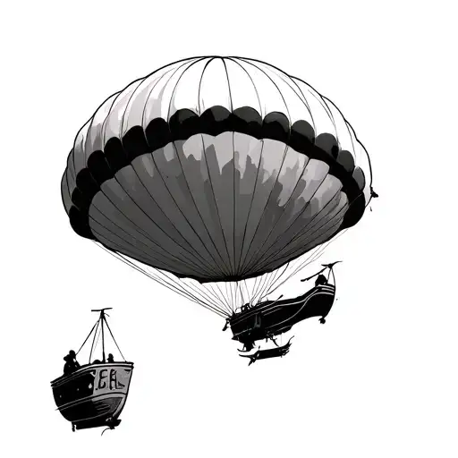 Parasailing tattoo design idea