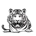 tiger is searching for alcohol drink tattoo design idea