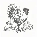 Rooster fighting tattoo design idea