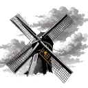 Dutch Windmill clouds, KNVB flag tattoo design idea