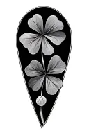 five leaf clover tattoo design idea