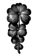 five leaf clover tattoo design idea