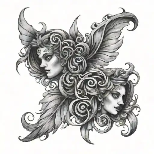 Gemini tattoo design idea