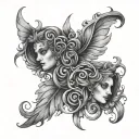 Gemini tattoo design idea