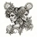 Gemini tattoo design idea
