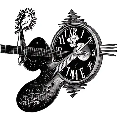 Music, pink floyd time, family, christianiti tattoo design idea