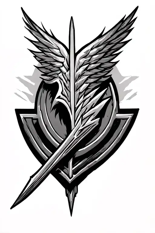 Arrow with Roman's 8:18  tattoo design idea