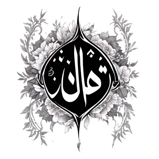Thalia written in Farsi tattoo design idea