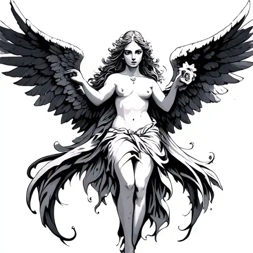 ophanim angel tattoo design idea
