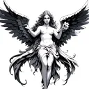 ophanim angel tattoo design idea