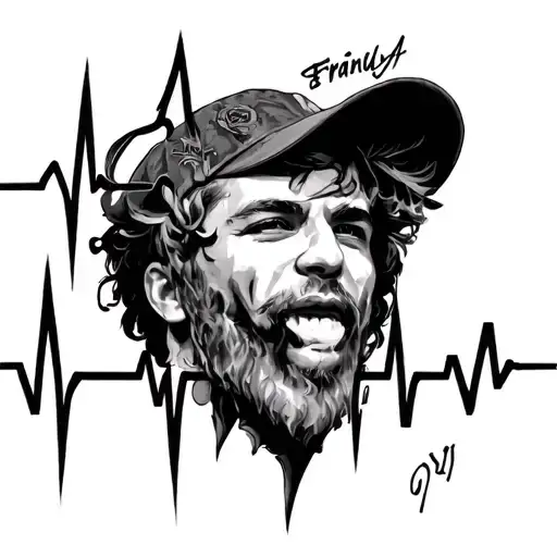 Frandjy Lozama with heartbeat tattoo design idea