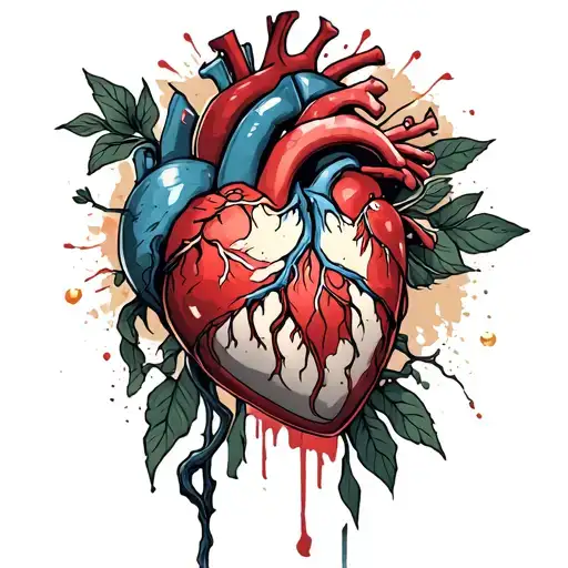 chaos because order has failed, struggle between mind and heart, mental health, depression tattoo design idea