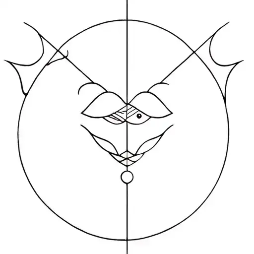 pisces and Sagittarius combined together tattoo design idea