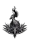 phoenix flames ornaments tattoo design idea