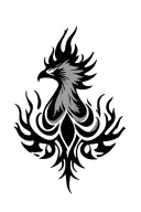 phoenix flames ornaments tattoo design idea