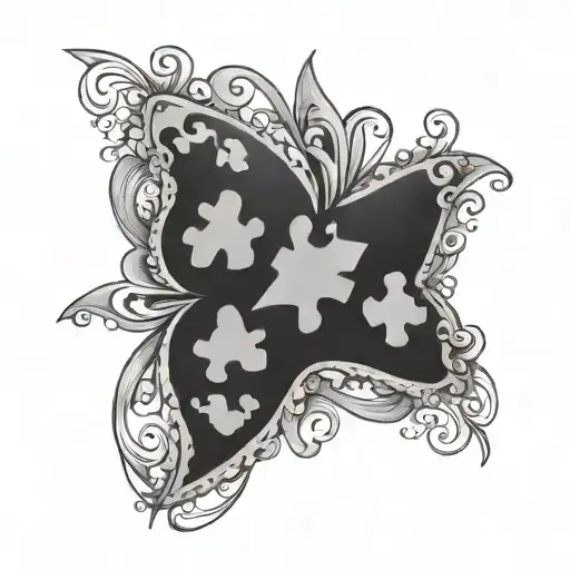 autism awareness girly tattoo tattoo design idea
