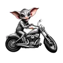 Pinky and brain on a motorcycle tattoo design idea