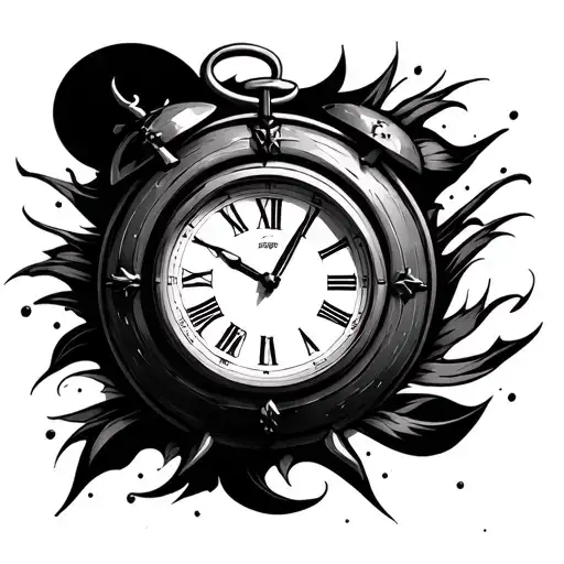 Digital time 13 hour clock tattoo design idea