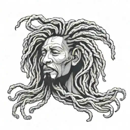 Dread lock tattoo design idea