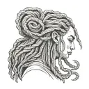 Dread lock tattoo design idea