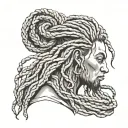 Dread lock tattoo design idea