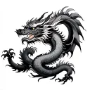 korean sleeve dragon tattoo design idea