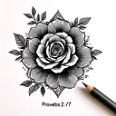 Proverbs 27:17 tattoo design idea