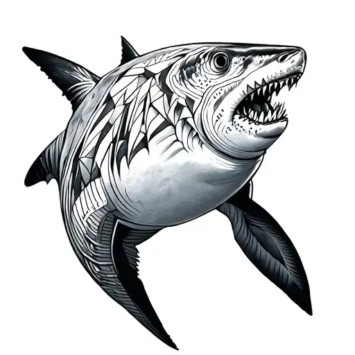 greenland shark tattoo design idea